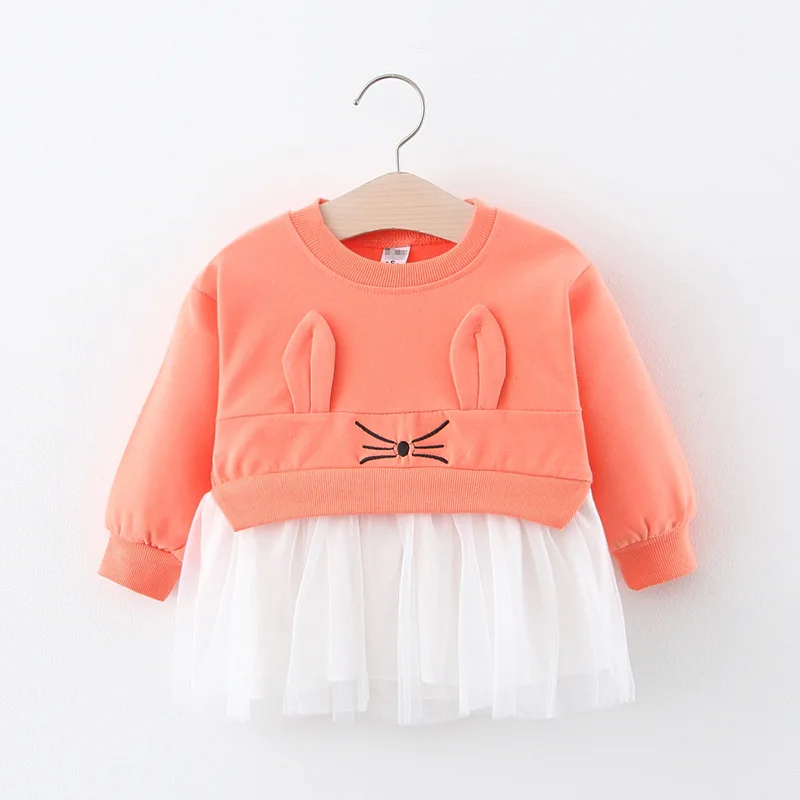 ; весеннее платье с кроличьими ушами для девочек; коллекция года; детская одежда