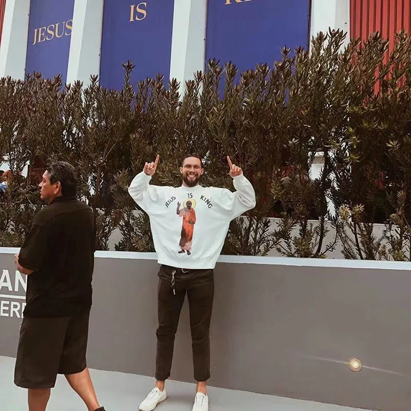Kanye West Jesus IS King толстовки мужские с круглым вырезом странные вещи пуловер Толстовка Белая Harajuku Xxxtentacion мужская Толстовка