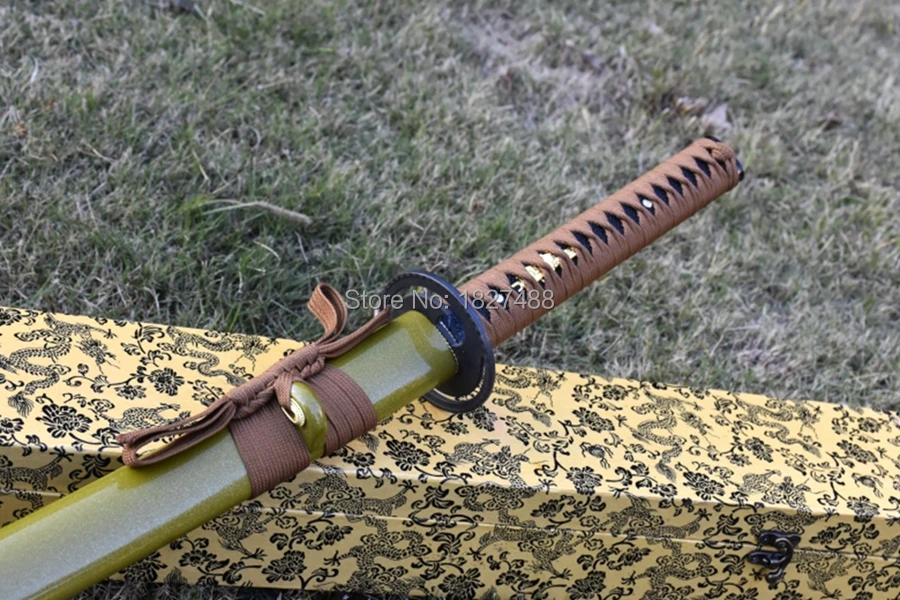 Handmade Japanese Samurai Sword Katana Full Tang 1095 High Carbon Steel Sharp Home Decoration Collection Real Knife Swords