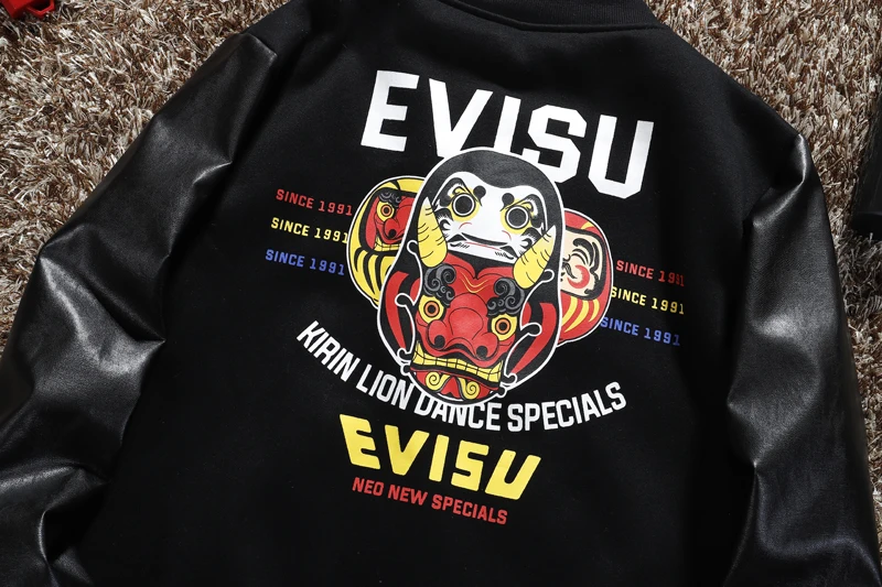 Подлинный Evisu, осенне-зимнее Мужское пальто, куртка, высокое качество, модный теплый дышащий мужской женский синтетический Тренч для пары