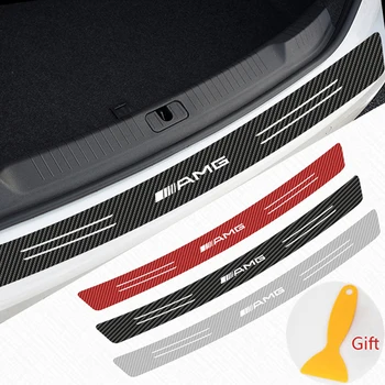 

Car-Styling Tail trunk Rear Bumper Protector Carbon fiber Sticker For Benz AMG GLC GLE CLA GLA W205 W211 W213 Car Accessorie