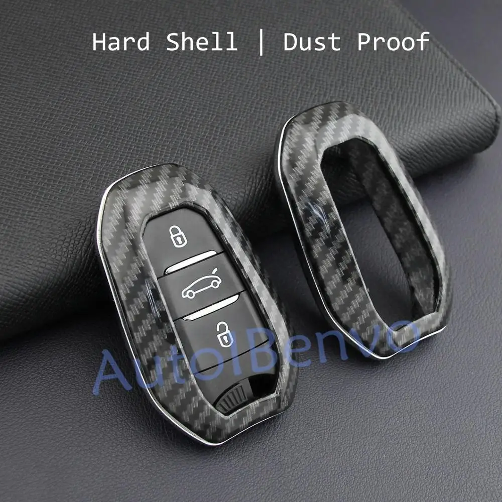 Carbon Fiber Smart Car Key Protect Shell For Peugeot 508 3008 5008 Citroen C3 C5 Aircross C4 Picasso DS 4S DS5 DS 3 7 Crossback