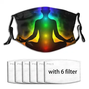 

Chakra In Meditation People Mouth Mask Reusable Dust Face Masks Replaceable Filter Waterproof Mask