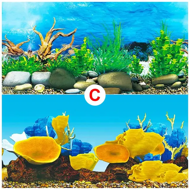 3d Aquarium Landscape Poster Rainforest Wallpaper Fish Tank Background  Decoration Pvc Self Adhesive Backdrop Hd Sticker - Decorations & Ornaments  - AliExpress