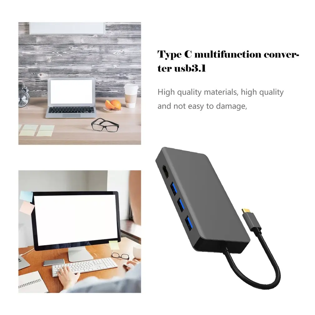 USB C type C к HDMI адаптер концентратор с 3 USB 3,0 конвертер для Macbook