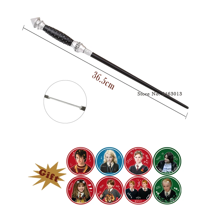 28 Kinds Potters Magic Wands Metal Core Dumbledore Harried Magical Wand Kid Toy No Box with Harry Series Stickers as Gift