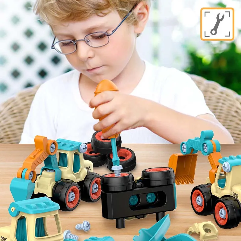 

Children's Assembly Engineering Toy Car Baby Beach Toys Detachable Screw Assembly Car Toy Boy And Girl Educational Toy Car Gifts
