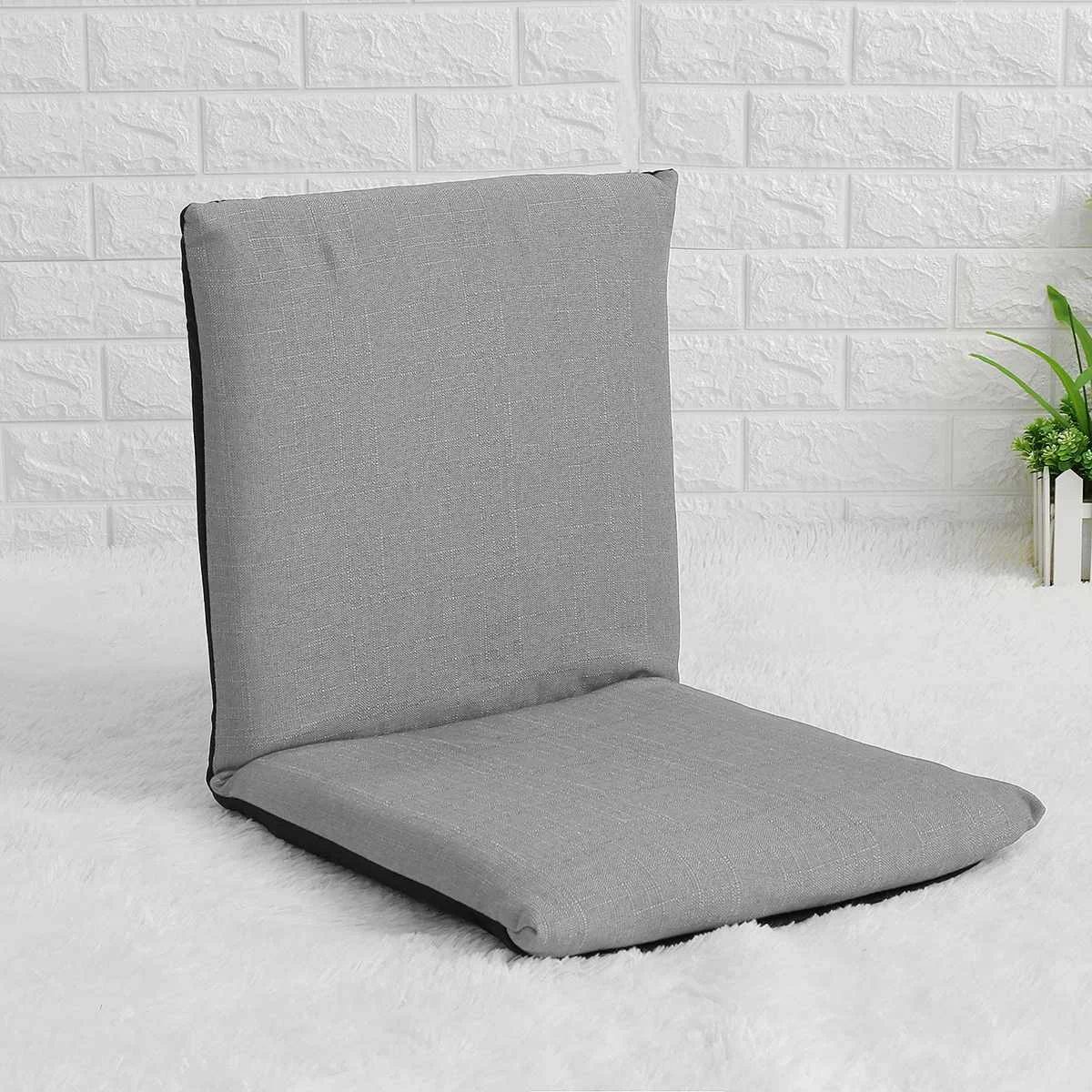 Foldable Couch Tatami 6 Angles Adjustable Relaxing Lazy Sofa Floor Seat Lounger Single-person Folding Bed Small Sofa Back Chair afbeelding