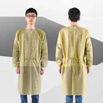 

Disposable Isolation Isolation Gown with Elastic Cuff Disposable Non-Woven Splash Resistant one size fits all