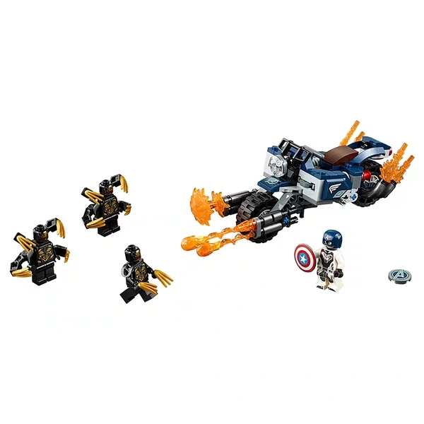

Educational 07119 Super Heroes Captain America escorts Attack Compatible Legoing 76123 building blocks assembled bricks DIY Toys