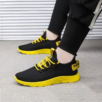 

Breathable mesh sneakers men shoes new fashion solid color casual shoes men sneakers male lace up light vulcanized shoes