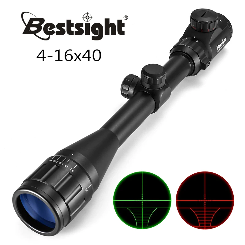 4-16X40 AOEG оптика Riflescope красная и зеленая точка с подсветкой Прицел снайперской винтовки снаряжение для охоты прицел страйкбол винтовка