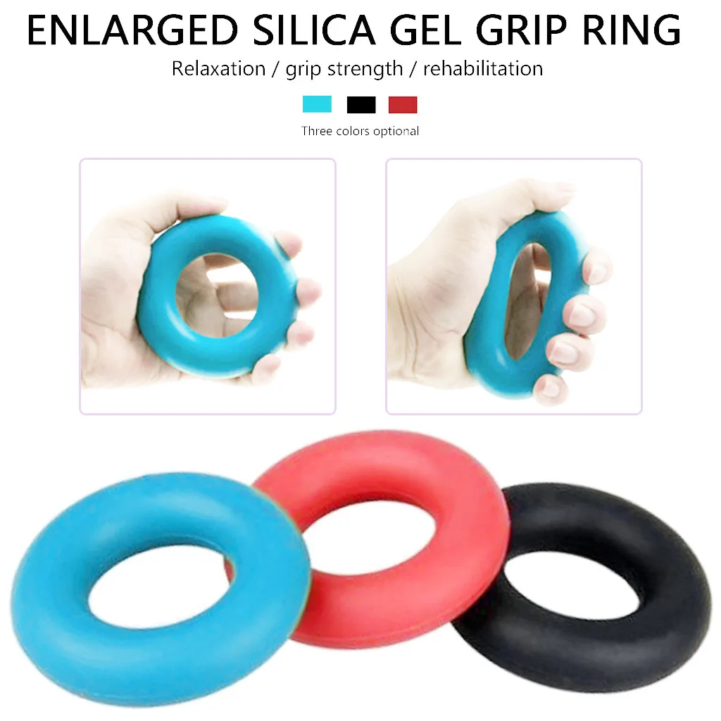 1 Uds la fuerza de agarre de la mano de anillo de entrenamiento de fuerza muscular de goma anillo Fitness cuerpo edificio carpiano expansor de entrenamiento anillo de dedo #30
