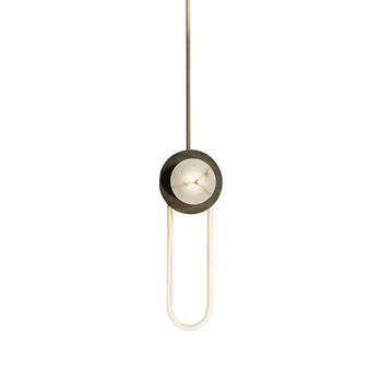 

Simple Personality Living Room Bedside Marble LED Pendant Lamp Modern Creative Restaurant Corridor Aisle Glass Hanging Lights
