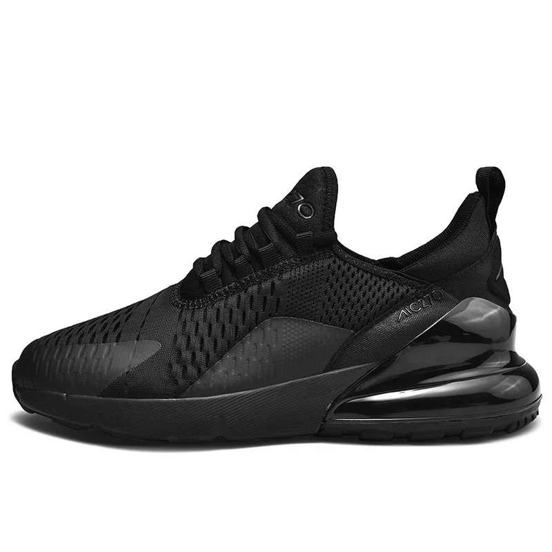 Мужские и женские дышащие кроссовки Air Sole демпфирующие кроссовки для фитнеса модные мужские кроссовки для бега женские нескользящие спортивные туфли - Цвет: 270 Black