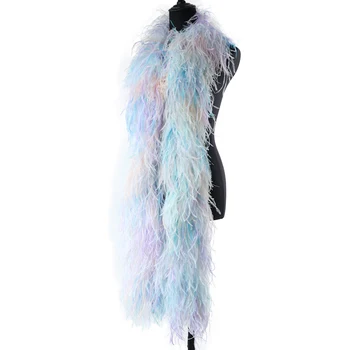

Natural Ostrich Feathers Boa Fluffy Soft Ostrich plume shawl/scarf Ribbon for Wedding Party Dresses Decoration Plumes Crafts