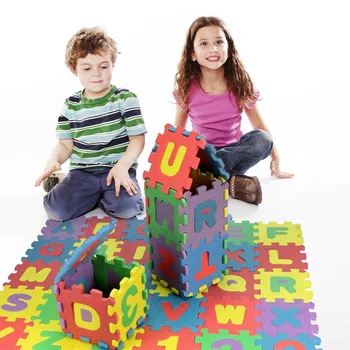 

36Pcs Number Pattern Foam Puzzle Kids Rug Carpet Split Joint EVA baby Play Mat Indoor Soft activity Puzzle Mats