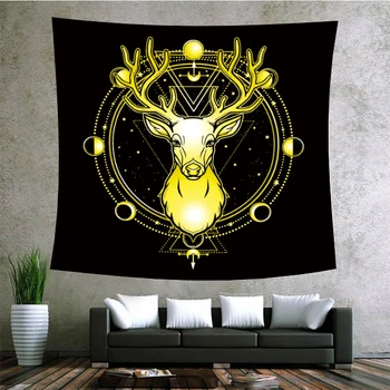 

3D Bedroom Decor Animal Tapestry Wolf/Deer/Lion with Fire/black and White Leopard Tapestryt Wall Hanging
