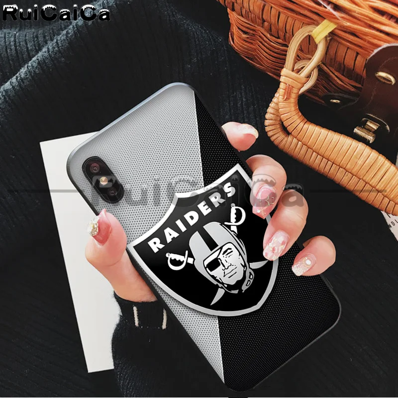 RuiCaiCa Oakland Raiders покупателей высокое качество чехол для iPhone X XS MAX, 6, 6 S, 7, 7 plus, 8, 8 Plus, 5 5S XR 11 11pro