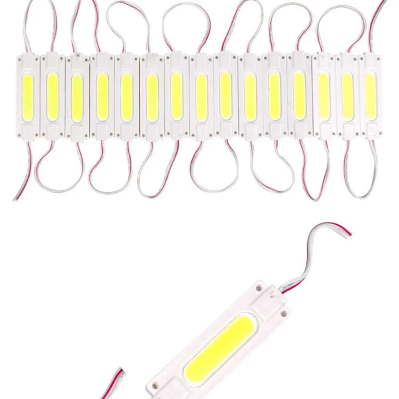LED Modules 12V COB LED Modules Advertising Luminous Characters Backlight Modules IP65 Waterproof White Red Blue Green Yellow Pink 10pcs