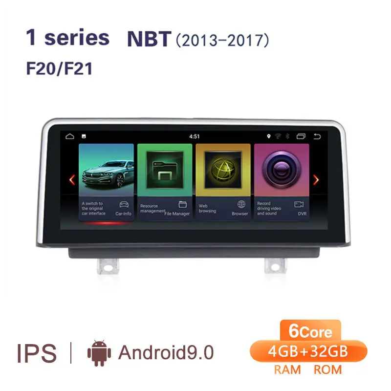 10,2" ips 8 Core Android 9,0 автомобильный dvd-радиоплеер для BMW F30/F31/F34/F20/F21/F32/F33/F36 NBT автомобильный мультимидийный навигатор навигация nbt - Цвет: 9.0 4 32G 1 series