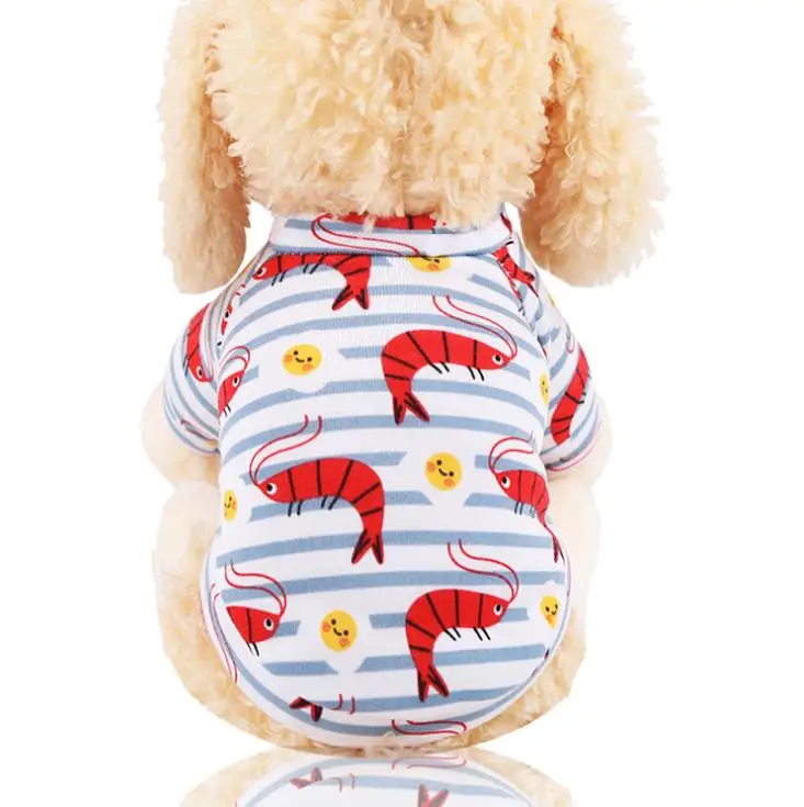 2 Зимняя теплая одежда для собак с принтом авокадо, креветки, хлопковые толстовки, толстовка, куртка для питомца, одежда для чихуахуа - Цвет: 2