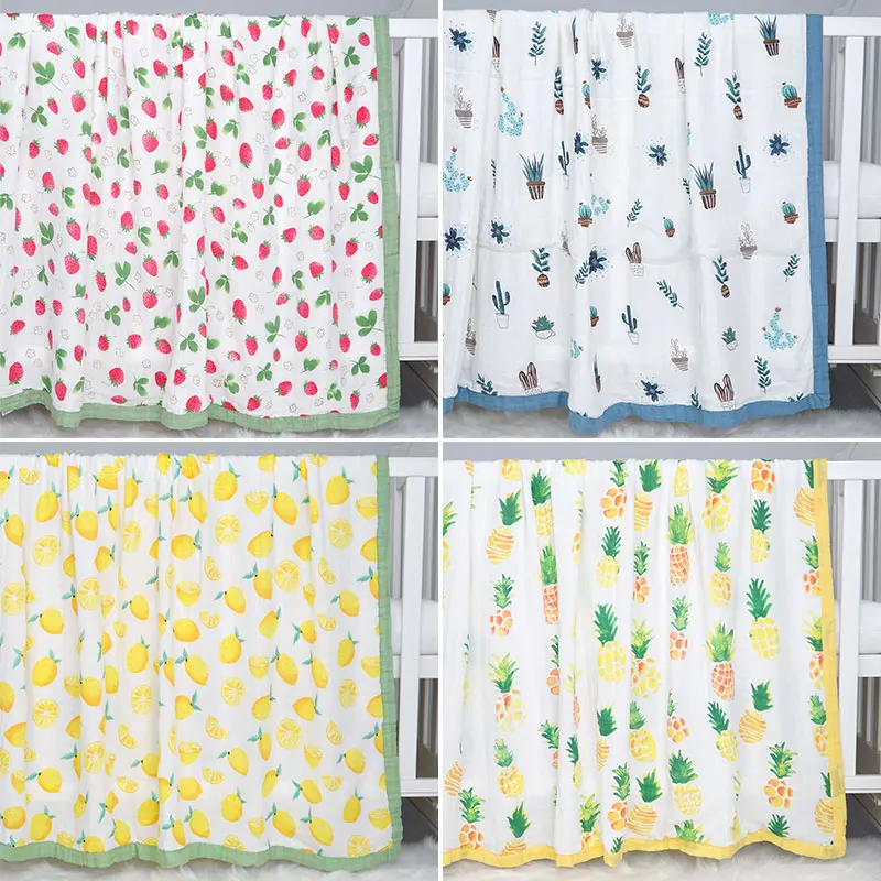 Модное детское одеяло Конверт для новорожденных муслин пеленка кокон 4 слоя бамбуковый хлопок детские аксессуары банное полотенце