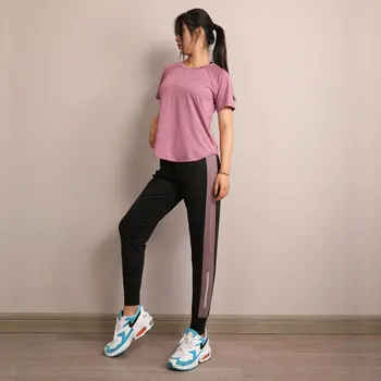

Fitness Clothes Suit Women's Yoga Jacket Quick Dry High-elastic Sportswear Plus Size Two-piece Set Outdoor Running Pant