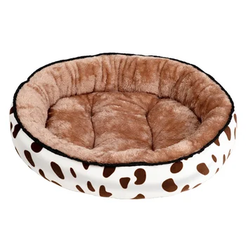 

Round Plush Pet Bed Double Sided Avaliable Thick Soft Warm Dog Cat Cushion Sleeping Pad FPing