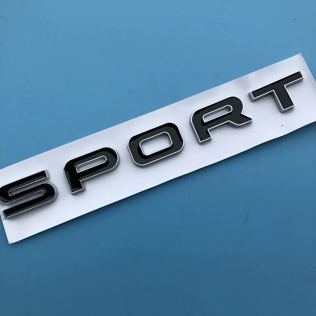 Автомобильный Стайлинг, наклейка на багажник, Спортивная, EVOQUE, буквы, эмблема, логотип для Land Range Rover SV, автобиография, ULTIMATE Edition, значок для бара - Цвет: black silver SPORT