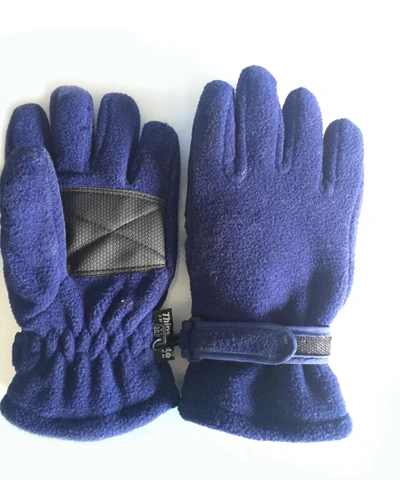 dark blue От 5 до 10 лет, для детей возрастом от 2 слоя из Полар-флиса для девочек; зимние детские перчатки на открытом воздухе для Водонепроницаемый перчатки для катания на сноуборде для верховой езды, лыжный костюм для мальчиков, лыжный спортивный костюм - Цвет: dark blue