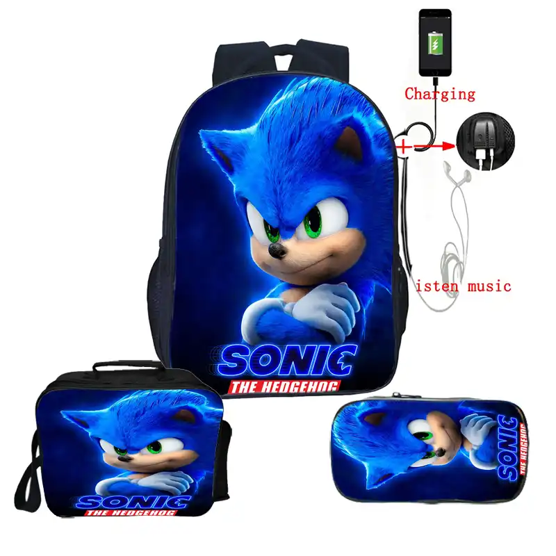 sonic bookbag and lunch box