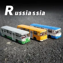Российский 1:43 Масштаб сплав литья под давлением 677 м автобус Изысканная имитационная модель автомобиля дверь может быть открывается миниатюрное моделирование украшения
