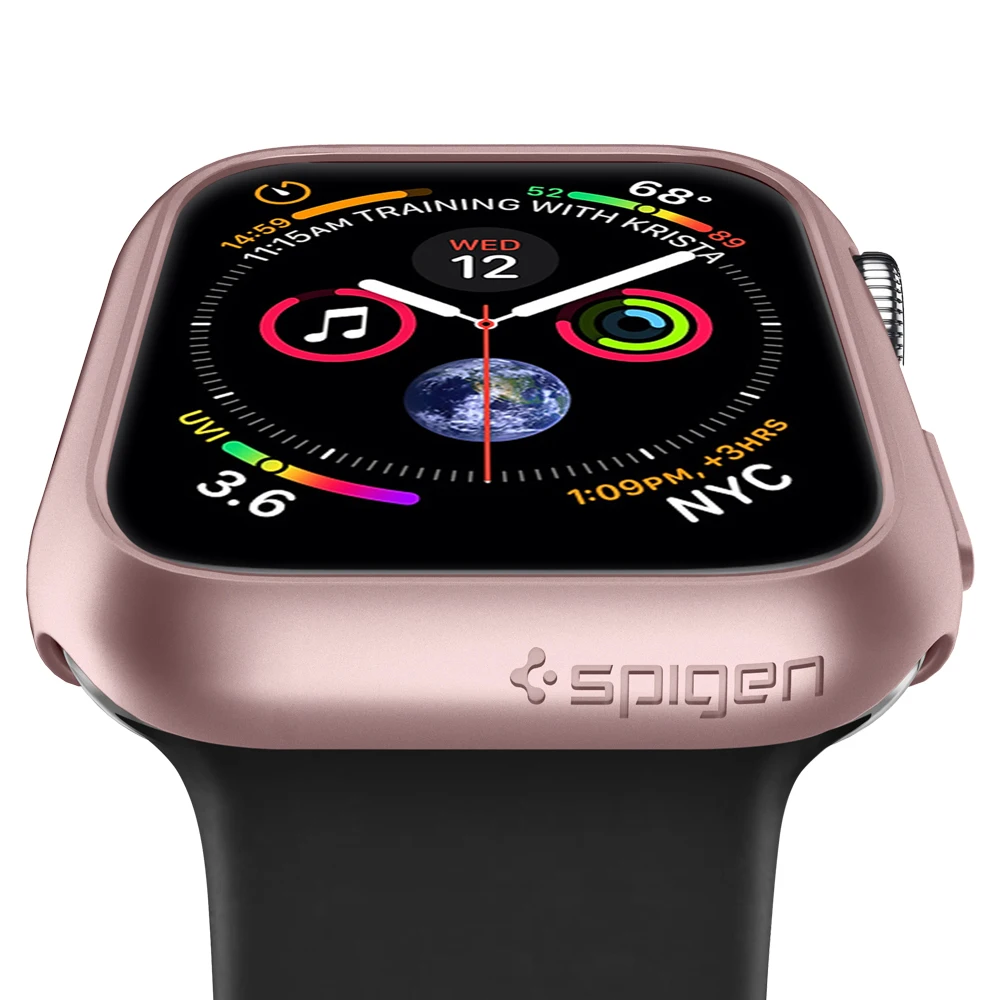 Spigen тонкий подходят для наручных часов Apple Watch 5/4(44 мм) чехол форма-Подогнанный Дизайн Жесткий Поликарбонат Материал гладкая отделка Тонкий чехол Крышка