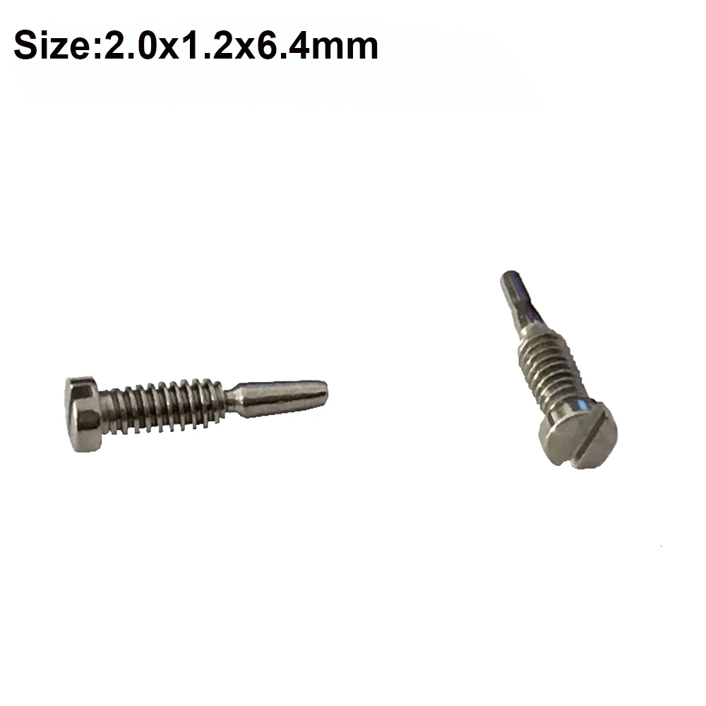 200pcs 2.0x1.2x6.4mm Screws for eyeglass spring hinge repairing, snap