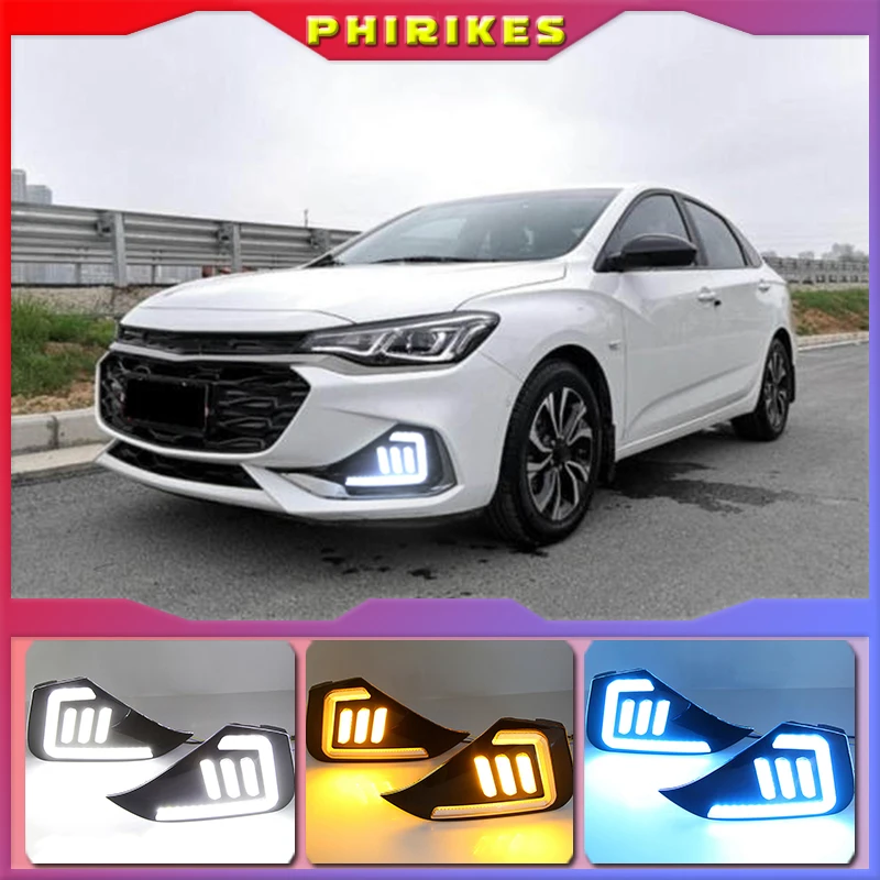 

2PCS DRL For Chevrolet Monza RS 2019 2020 LED Daytime Running Lights Fog Lamp Yellow Turn Signal Lamp