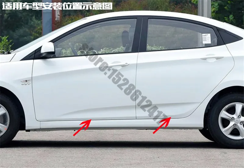 Боковые молдинги из нержавеющей стали для Hyundai Solaris Verna i25 Accent Grand Avega украшение