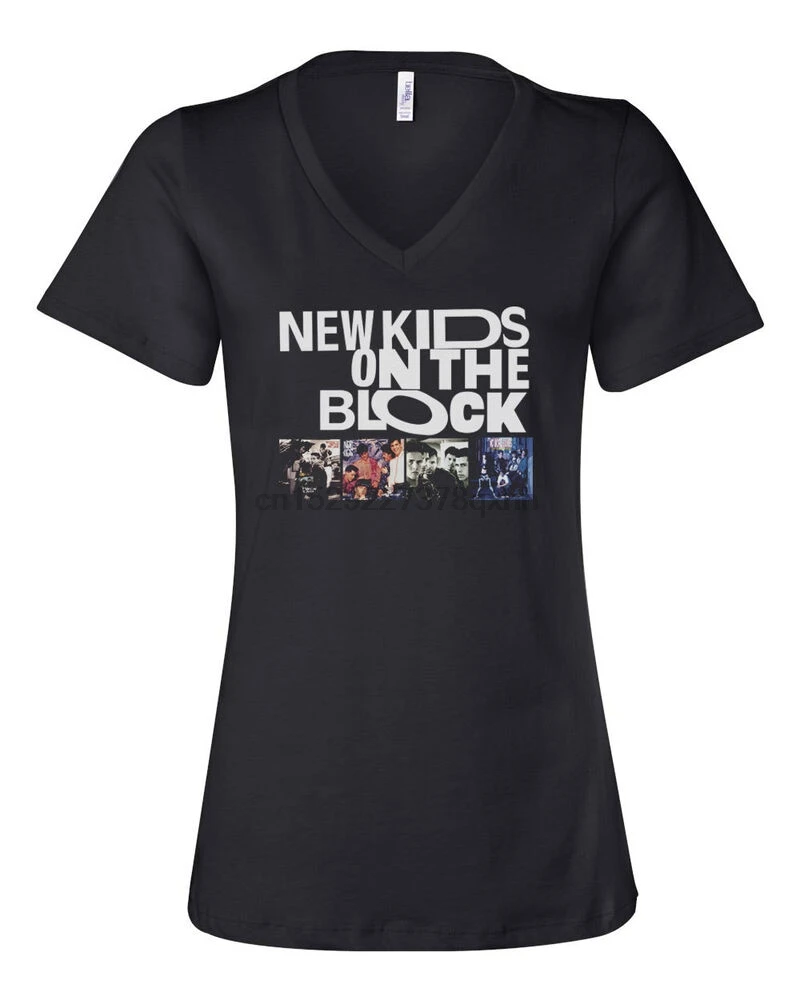 Новинка детская модная футболка с V-образным вырезом для женщин новинка NKOTB |