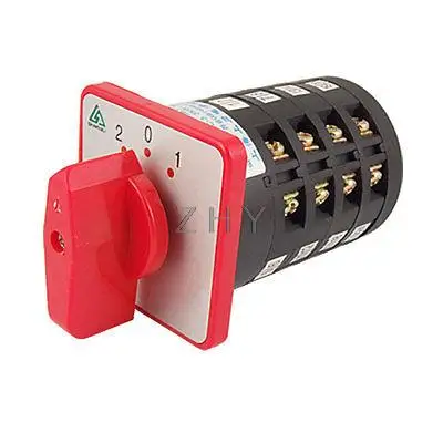 

AC 380V Red Rotary Selector Universal Changeover Cam Switch