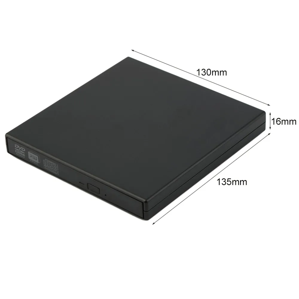 Супер тонкий USB 2,0 внешний CD+-RW DVD+-RW DVD-RAM горелка привод писатель для портативных ПК Черный Белый Горячая Акция Прямая