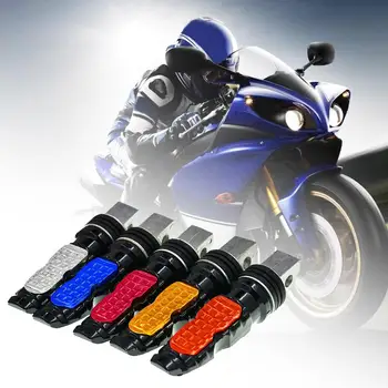 

8mm Universal cool look stylish Aluminum Alloy Motorcycle Passenger Rear Foot Pegs Pedal Footrest for most 8mm hole motorcycles