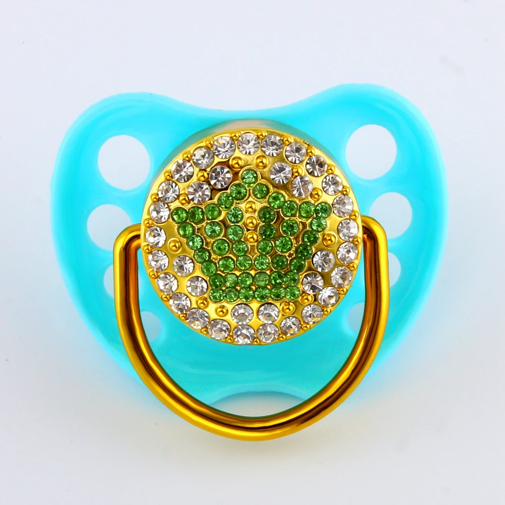 Baby Pacifier Anti-dust Cover Pink Green Flat Thumb Pattern Baby Nipples Baby Silicone Nipples Safety Feeding Accessories