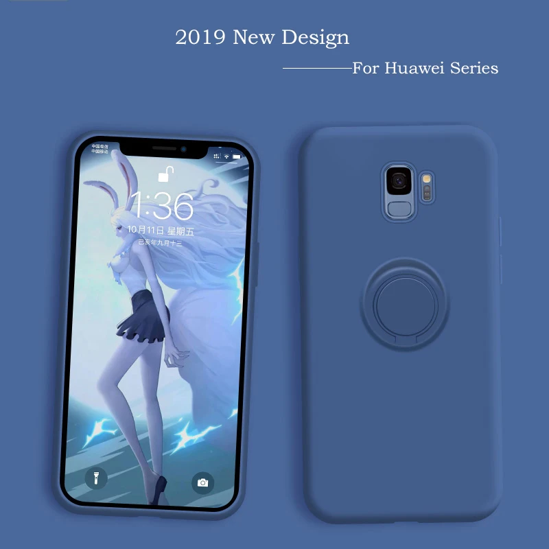 Жидкий силиконовый чехол для samsung Galaxy A50 A70 A10 автомобильный держатель чехол для samsung S10 Plus Lite 5G S9 Plus S8 Plus Note 9 A80 A30
