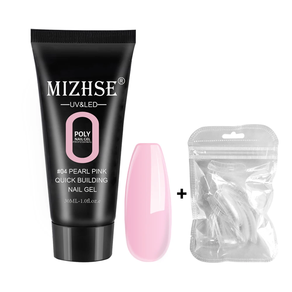 MS-P04-36TIPS MIZHSE 30 мл полигель для ногтей акриловый поли гель Наборы прозрачный дизайн ногтей камуфляж цвет ногтей Советы Кристалл УФ гель полигель ломтик кисть - Color: MS-P04-36TIPS