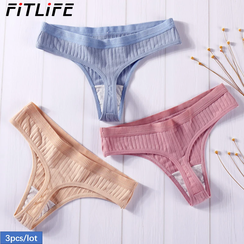 FITLIFE, 3 шт., сексуальное женское нижнее белье, хлопковые стринги, трусики, стринги, нижнее белье, женские трусы, трусики, интимная женская низкая посадка