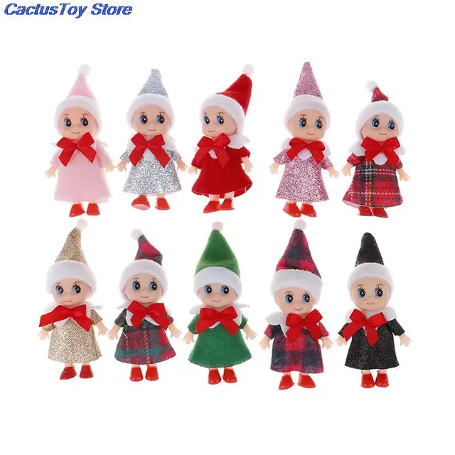 1Pc Halloween Christmas Doll Baby Elves Dolls Movable Arm Leg Elf Doll Dollhouse Toy 3