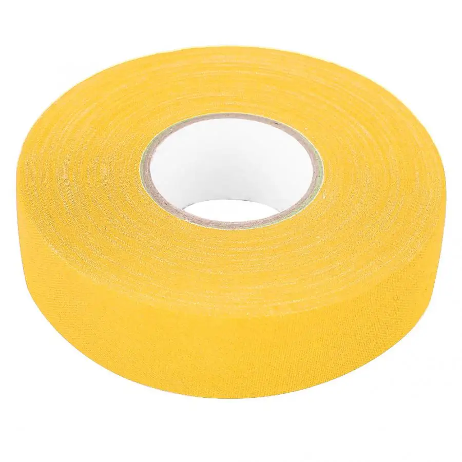 Лента для хоккейного полюса прочная 6 цветов хоккейная защитная лента Спортивная безопасность бадминтон палка штанги хоккейная палка ленты - Цвет: Цвет: желтый