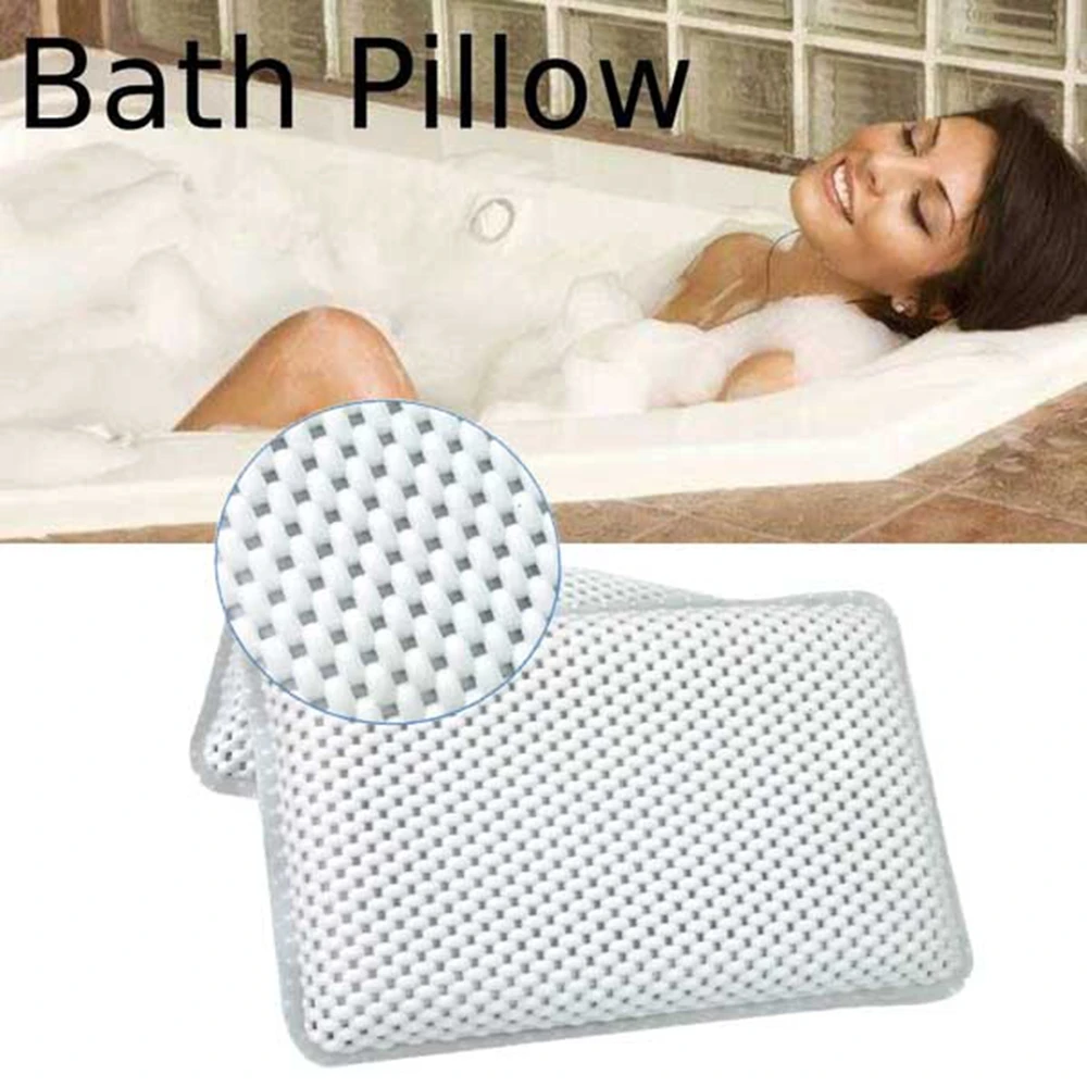 SPA Bath Pillow Non slip Bathtub Headrest Soft Waterproof Bath Pillows