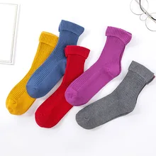 Dreamlikelin конфетный оттенок женский хлопок носки Радуга Сердце Вышивка осенние длинные носки