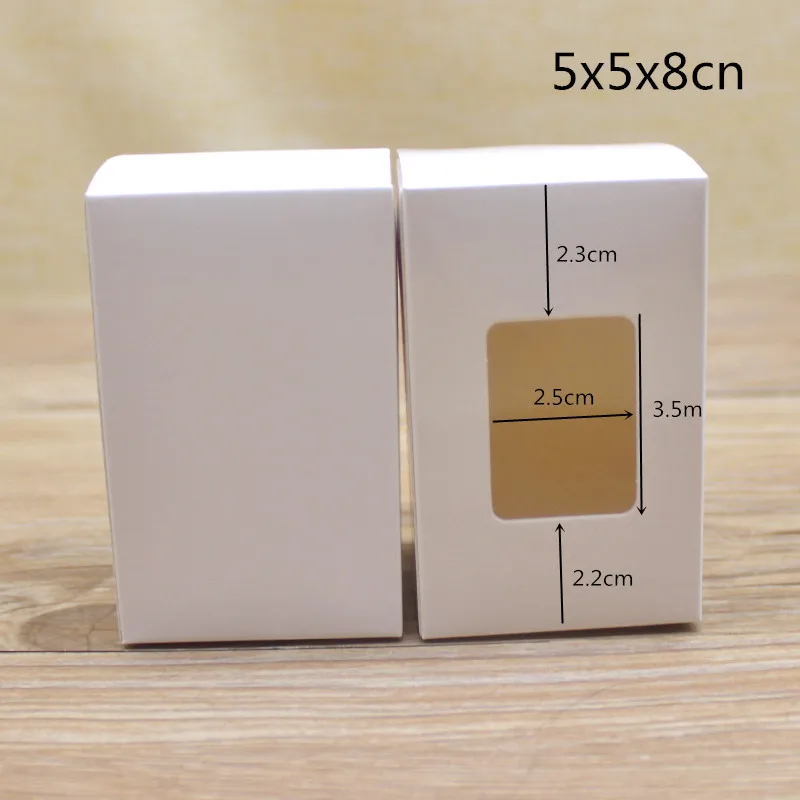50pcs wholesale gifts package boxes 5x5x8/10/12/15/20cm series paper box white home party suppiles box
